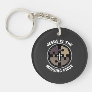 Porte - clé Acrylique Jésus Est La Pièce Manquante