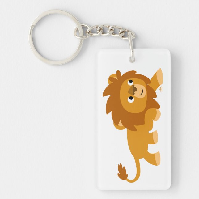 Porte - clé acrylique Lion très intelligent (Devant)
