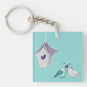 Porte - clé acrylique Little Lovebirds
