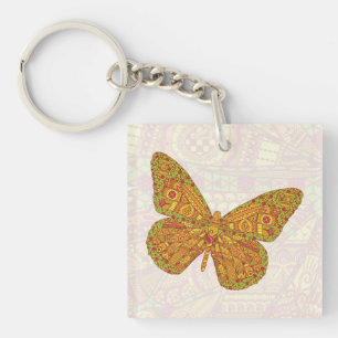 Porte - clé acrylique monarque indien