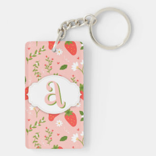 Porte - clé acrylique mou Motif fraise