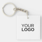 Porte - clé acrylique, Porte - clé Carré (double f