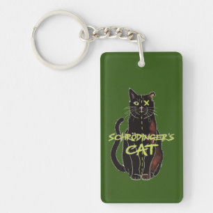 Porte - clé acrylique pour chat de Schrodinger