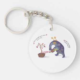 porte - clé acrylique pour éléphant mignon