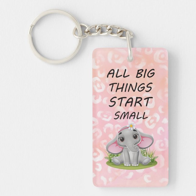 Porte - clé acrylique, rectangle (double face) (Devant)