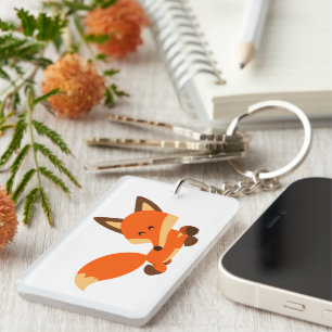 Porte - clé acrylique renard chic