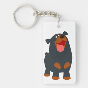 Porte - clé acrylique Rottweiler mignon
