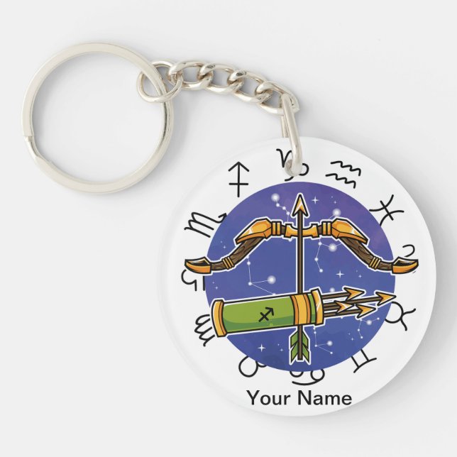 Porte - clé acrylique Sagittarius & Aries (Devant)