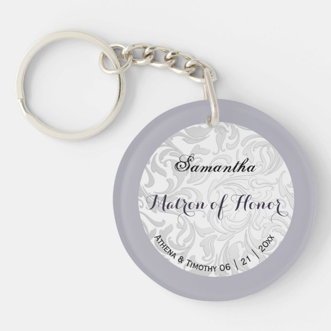 Porte - clé acrylique Silver Brocade & Lavender Ed (Devant)
