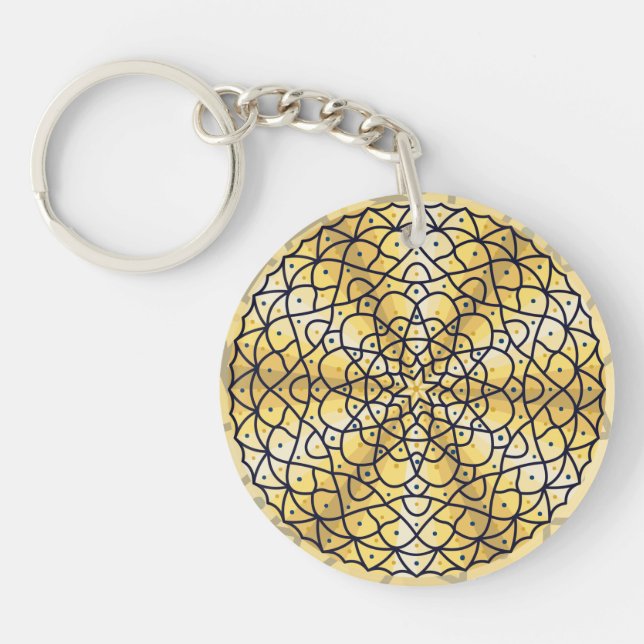 Porte - clé acrylique solaire céleste (Devant)