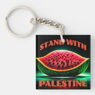 Porte - clé acrylique Solidarité avec la Palestine