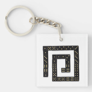 Porte - clé acrylique spirale Domino