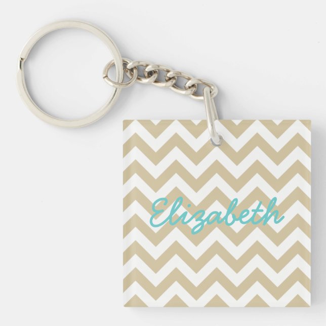 Porte - clé acrylique tendance Chevron (Devant)