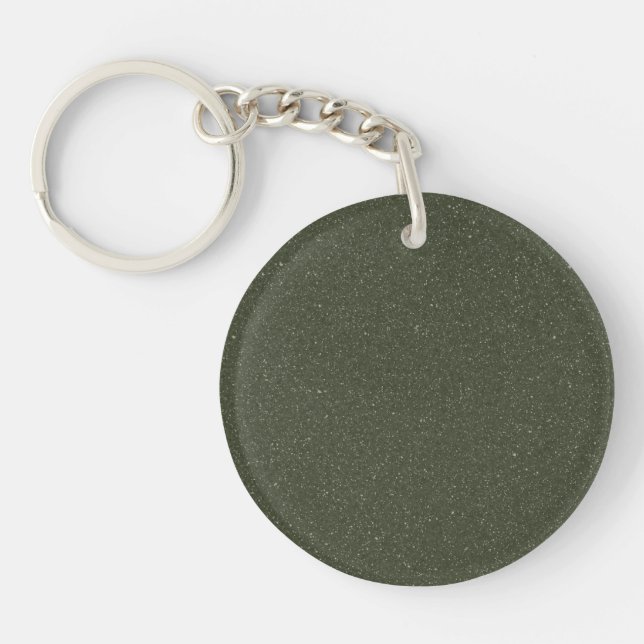 Porte - clé acrylique vert mousse (Devant)