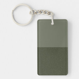 Porte - clé acrylique vert mousse à deux tons - Ho
