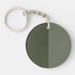 Porte - clé acrylique vert mousse à deux tons - Pe