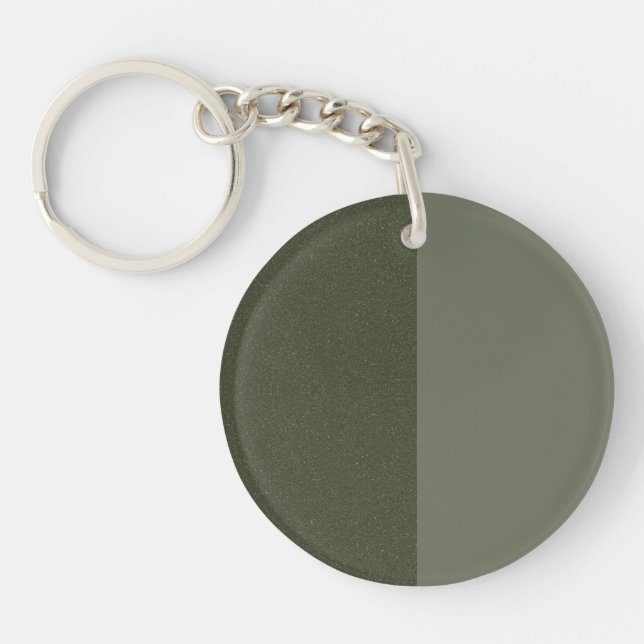 Porte - clé acrylique vert mousse à deux tons - Pe (Devant)