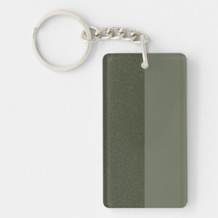 Porte - clé acrylique vert mousse à deux tons - Pe