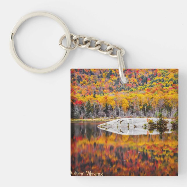 Porte - clé acrylique Vibrance d'automne (Devant)