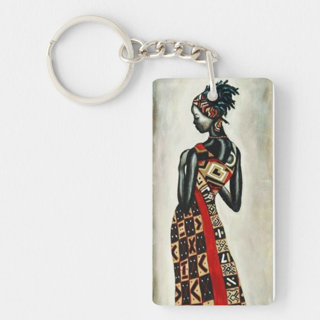 Porte - clé africain de femme (Devant)