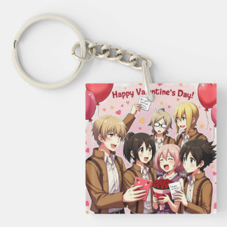 PORTE - CLÉ ANIME DE LA JOURNÉE DE VALENTINE
