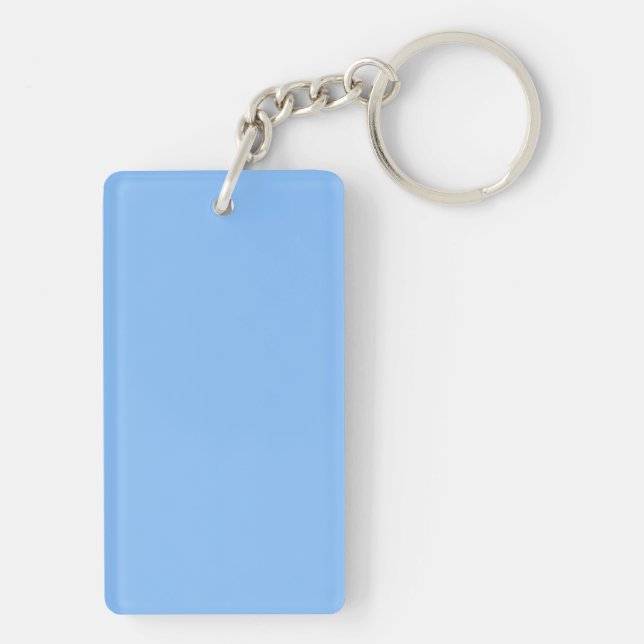 Porte - clé avec Arrière - plan bleu bébé (Dos)