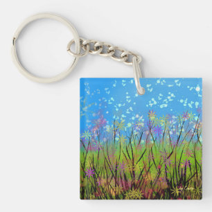 Porte - clé avec les fleurs lunatiques
