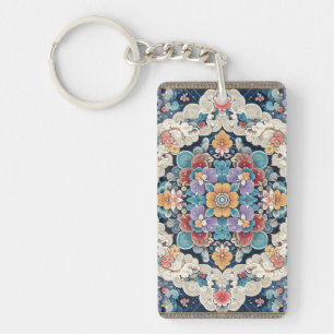 porte - clé avec motif coréen traditionnel