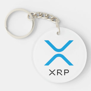 Porte - clé bleu et noir d'ondulation de XRP du