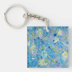 Porte - clé Carré acrylique de prairie