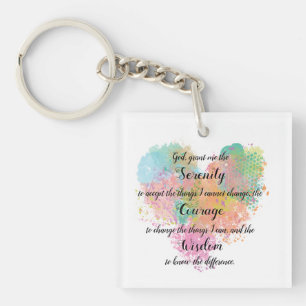 Porte - clé Carré de la prière de sérénité