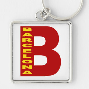 Porte-clé carré Premium BARCELONA Keychain