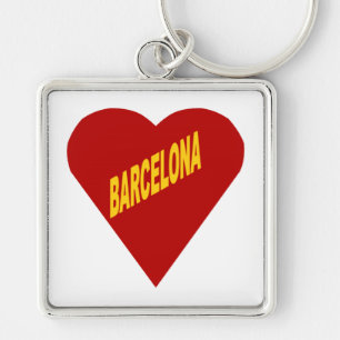 Porte-clé carré Premium BARCELONA Keychain
