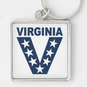 Porte-clé carré Premium VIRGINIA VICTOIRE Keychain