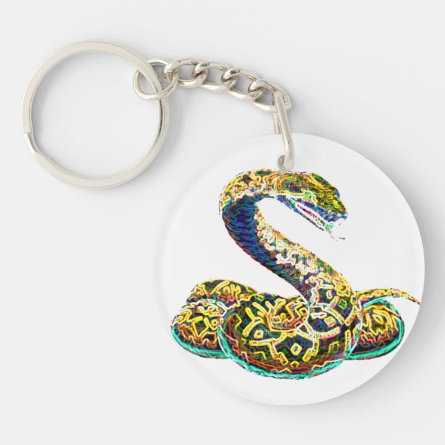 Porte - clé chanceux du serpent | de zodiaque (Devant)