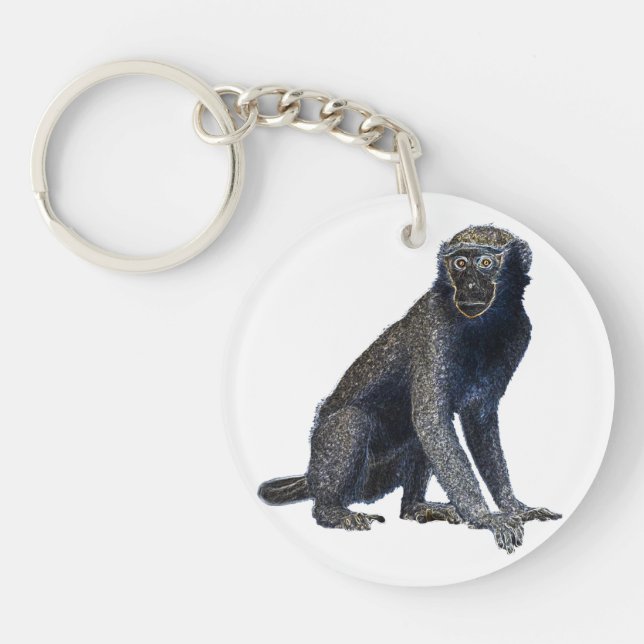 Porte - clé chanceux du singe | de zodiaque (Devant)