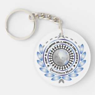 Porte - clé circulaire de logo avec le dos