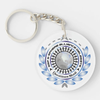 Porte - clé circulaire de logo avec le dos
