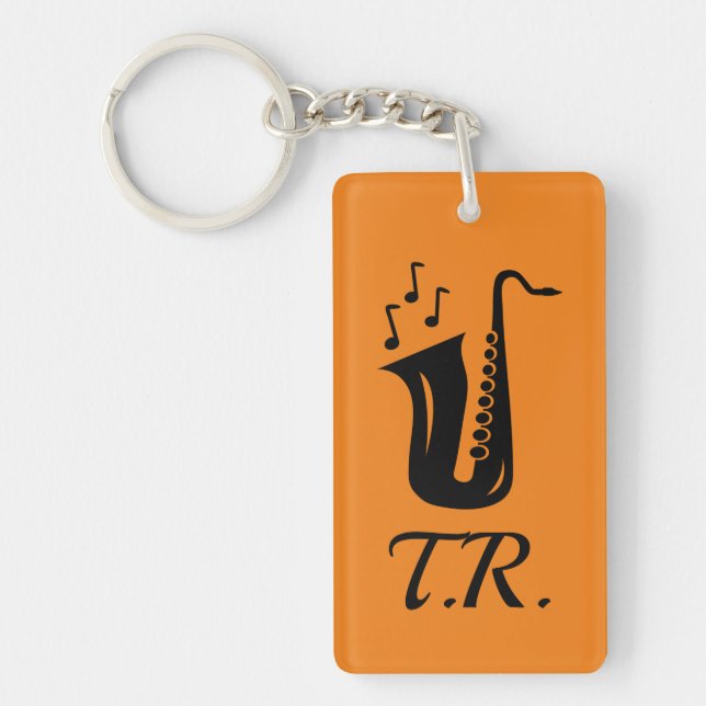 Porte - clé couleur personnalisé pour lecteur saxo (Devant)
