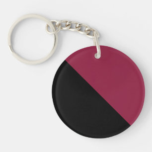 Porte - clé couleur vintage (noir et rouge Berry)