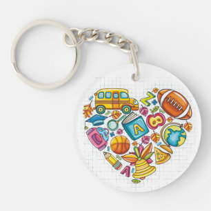 Porte - clé Customisé de l'enseignant de l'école -