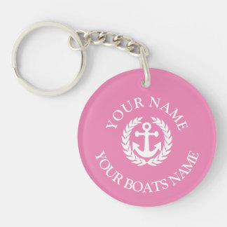 Porte - clé d'ancre nautique de nom de bateau pers