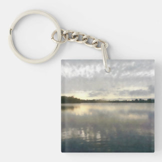 Porte - clé d'aquarelle de coucher du soleil de