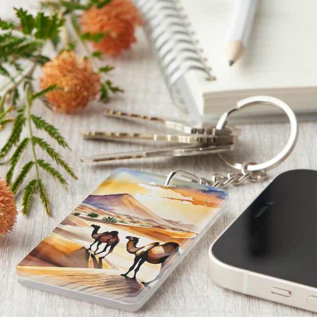 Porte - clé d'aquarelle du désert du Sahara (Devant droit)