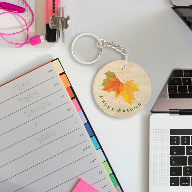 Porte - clé d'automne Feuille coloré (Créateur téléchargé)