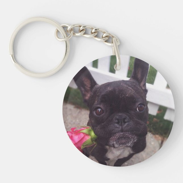 Porte - clé de bouledogue français (Devant)