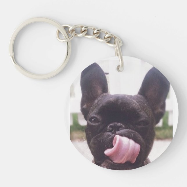 Porte - clé de bouledogue français (Devant)
