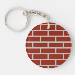 Porte - clé de briques (brique rouge et gris)