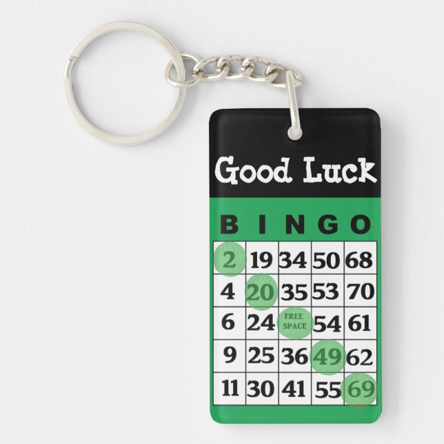 Porte - clé de charme de BINGO-TEST de bonne (Devant)
