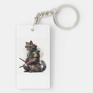 Porte - clé de chats Samurai